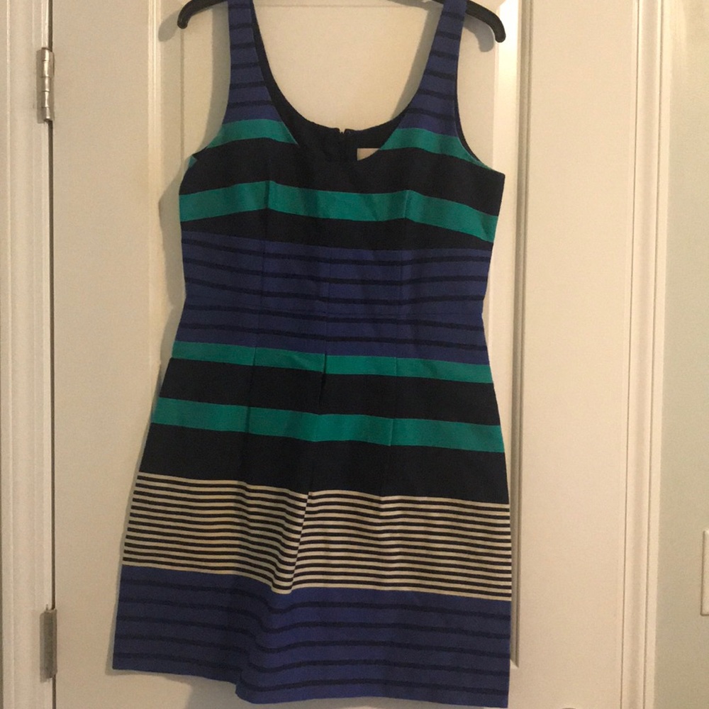 multi-striped sassy dress